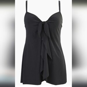 NWT Miraclesuit black swim dress Rock Solid Lovey size 8